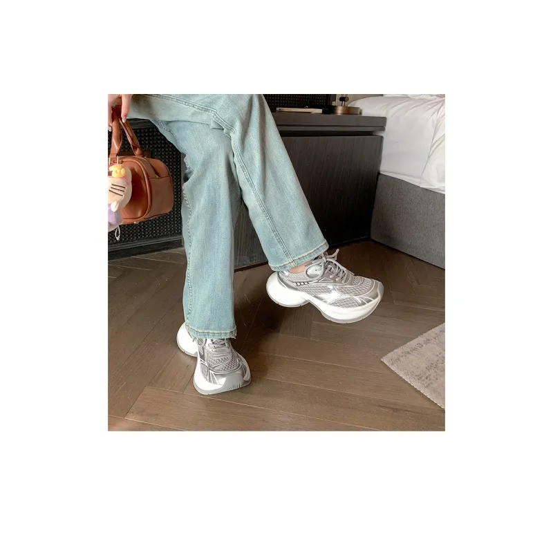 MIS. DANNY Breathable Lightweight Height Increasing Low Top Chunky Sneakers Women's-7