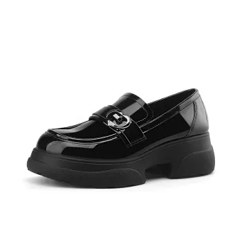 FOXER Ballet Flats Loafers Women's Black