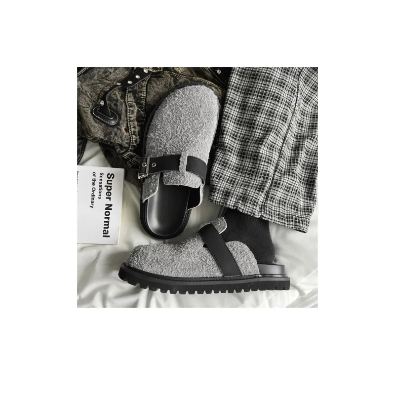 ZUWUDONG Quiet Abrasion Resistant Wrap toe Slippers Men's-4