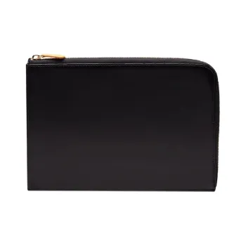 ETTINGER Leather Wallet Large Size Unisex Black
