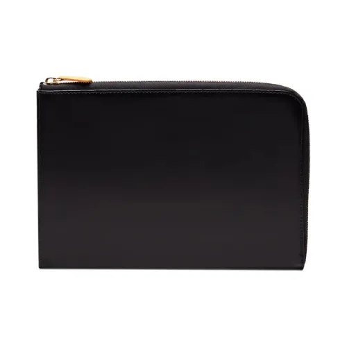 ETTINGER Leather Wallet Large Size Unisex Black