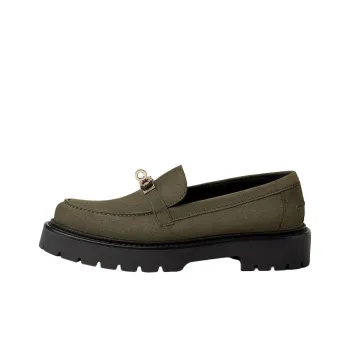 HERMES Icone Loafers Women's Green