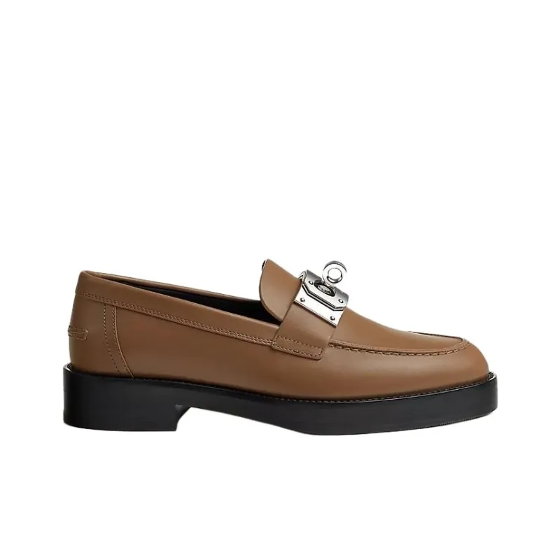 HERMES Loafers Women's Brown-1