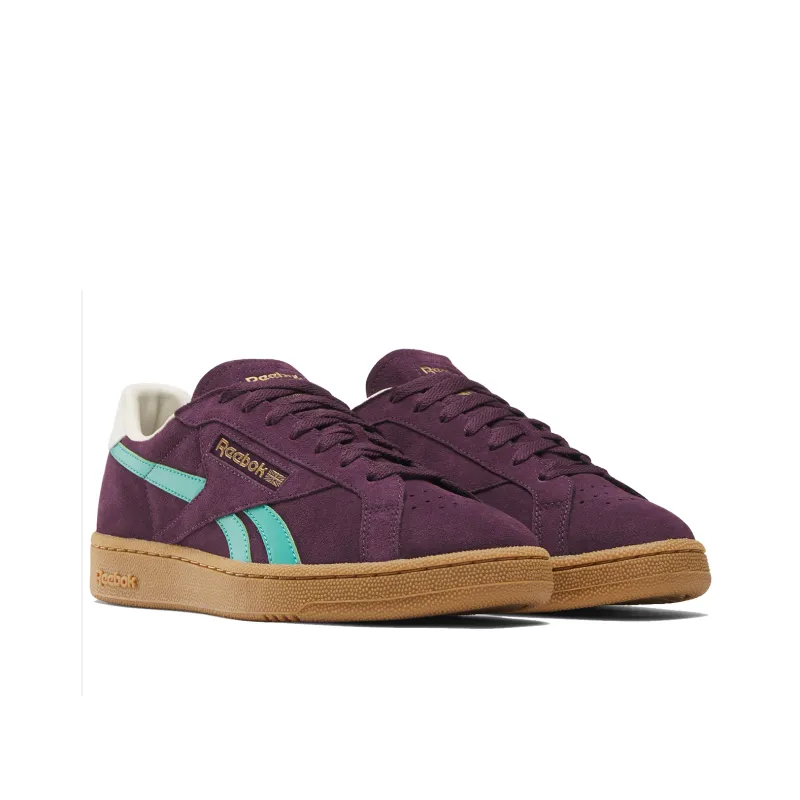 Reebok CLUB C GROUNDS UK Anti Slip Wear Resistant Low Top Skateboard Shoes Unisex Purple Green-1