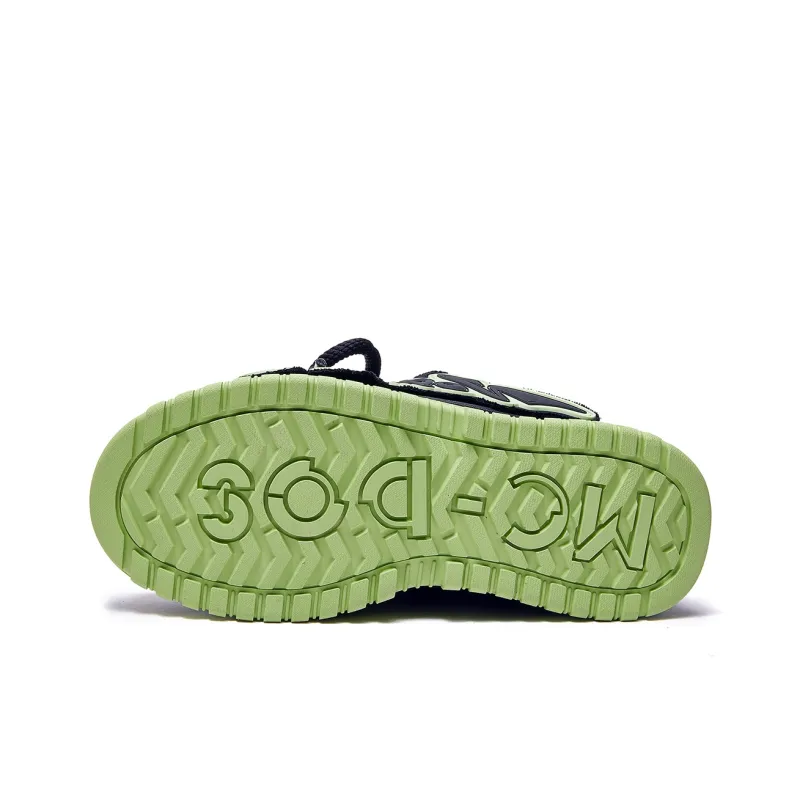 MC DOS Anti Slip And Wear Resistant Height Increasing Low Top Skateboard Shoes Unisex Black Green-4