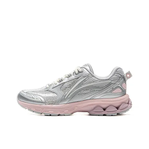 LINING Shake 2.0 Running Shoes Women's Low-Top Silver Pink