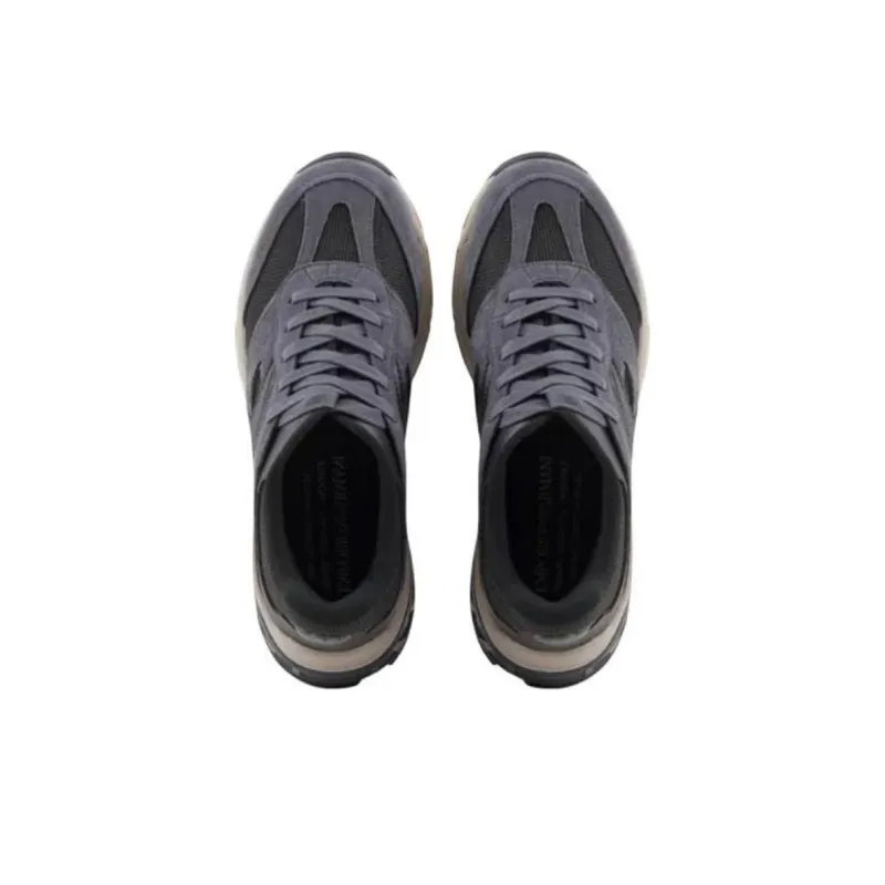 EMPORIO ARMANI Travel Business Travel Series Low Top Casual Shoes Men's Blue-3