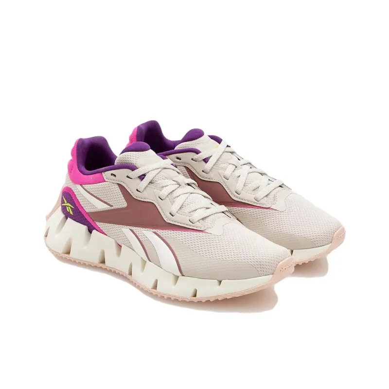 Reebok Zig Dynamica 4 Anti Slip Wear Resistant Low Top Casual Running Shoes Women's Ecru-3