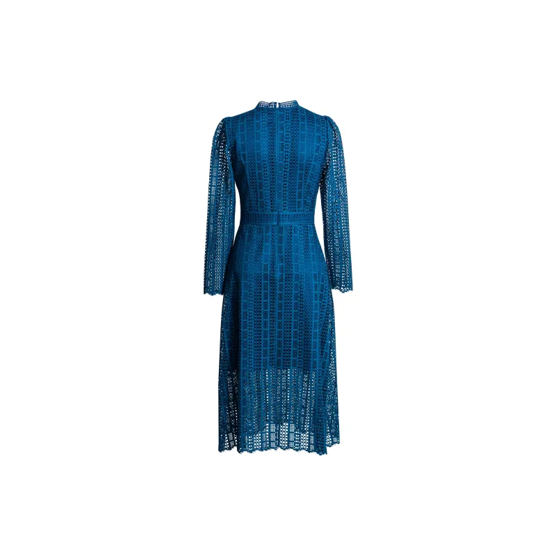 ROEYSHOUSE Long Sleeved Dresses Women's Peacock Blue-1