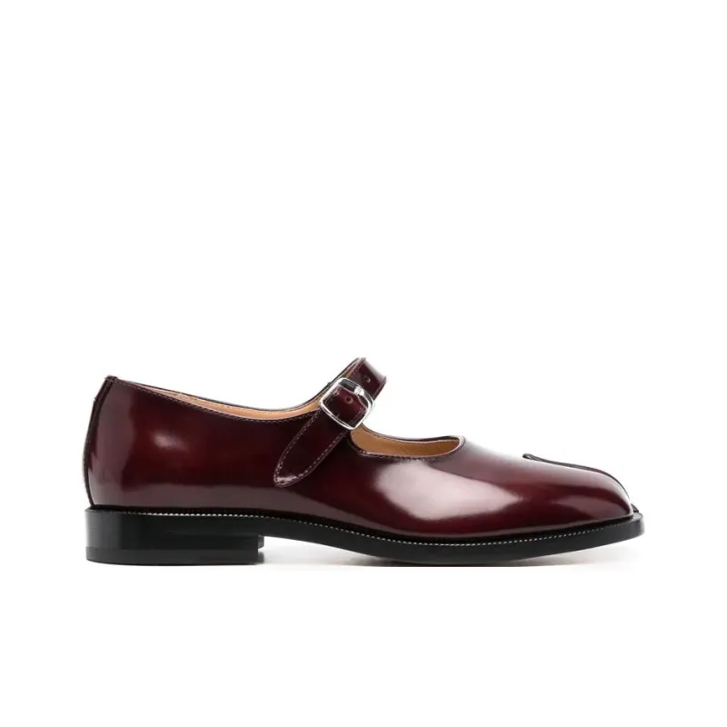 Maison Margiela Tabi Mary-Janes Leather Ballerina Shoes-1