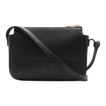 Burberry Smooth Calf Leather Shoulder Bag Crossbody Bag Women's Black