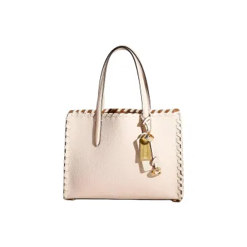 COACH Carter Polished Pebbled Leather Shoulder Bag Crossbody Bag Handbag Women's Brass Mixed Pink Pencil Color