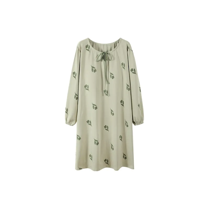 Lan Miao Nightgown Women's Light Green-0