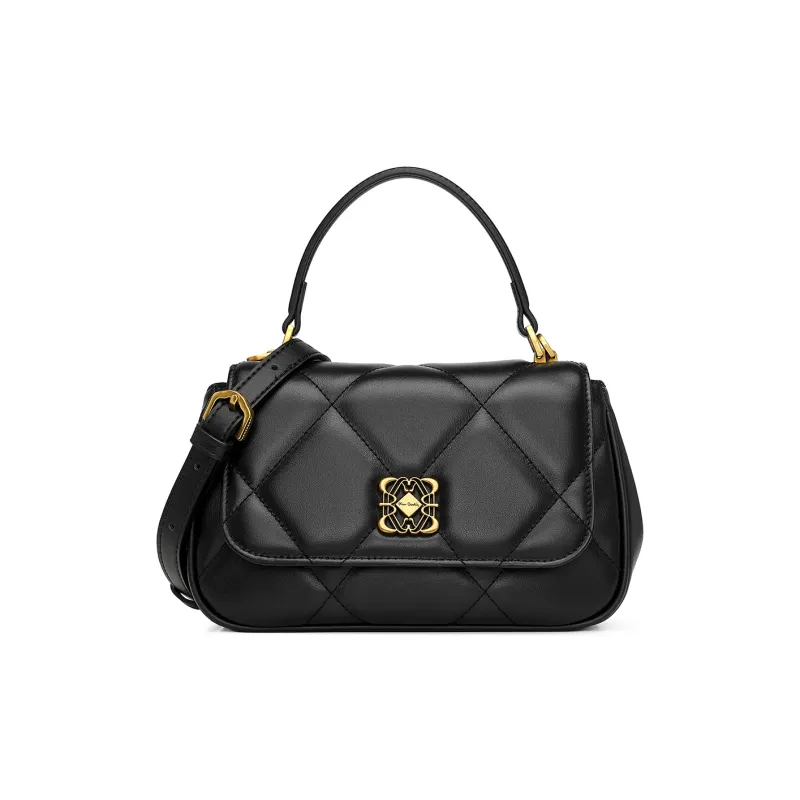PIERRE CARDIN Top Grain Cow Leather Handbag Crossbody Bag Regular Women's Black/Yellow Brown/Beige-1