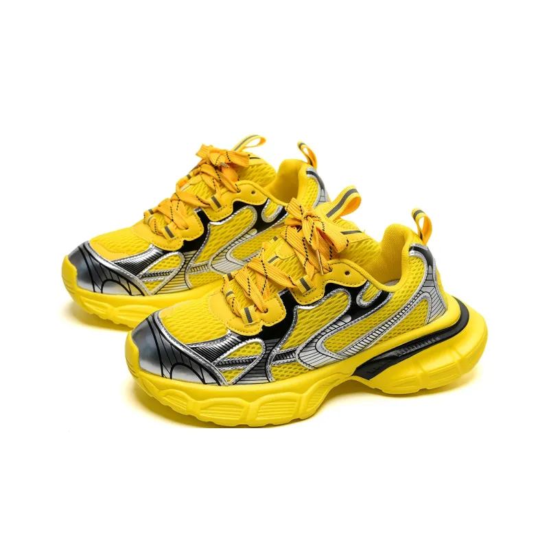 Circle Small Cushioning Anti-Slip Wear-Resistant Breathability Low-Top Chunky Sneakers Unisex Box Included-3