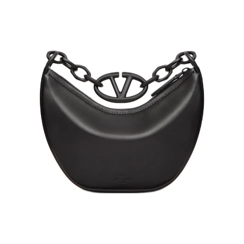 Valentino Soft Sheepskin Handbag Shoulder Bag Crossbody Bag Mini Women's Black-3