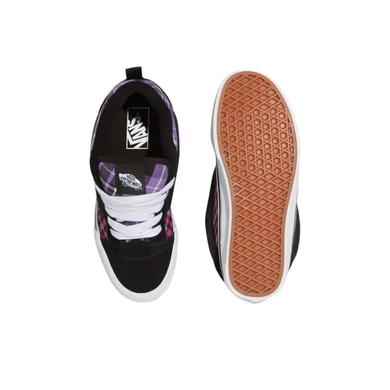 Vans Knu Skool Anti Slip Wear Resistant Low Top Skateboard Shoes Unisex Black Purple-3