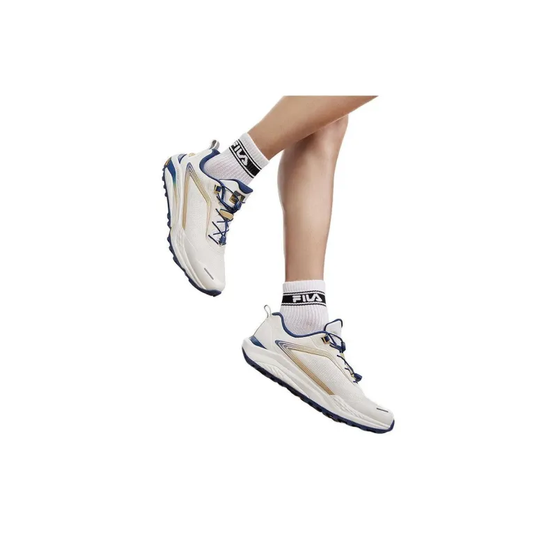 FILA SPD LYNX 2 Anti Slip Wear Resistant Low Top Trail Running Running Shoes Men's White-1