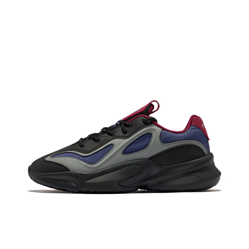 Erke Derivation 2V2 Anti Slip And Wear Resistant Height Increasing Coverage Low Top Chunky Sneakers Men's Steel Gray-0