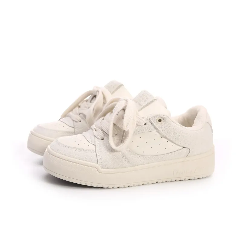 Anime story Skateboard Shoes Women's Low Top Beige-2