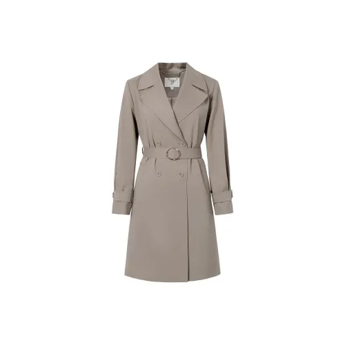 JZ. ANNAKRO Trench Coats Women's Khaki