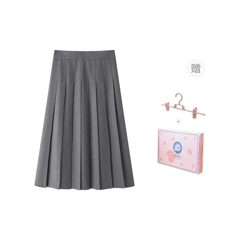 Tokyo Season Casual Long Skirt Women's Gray-1