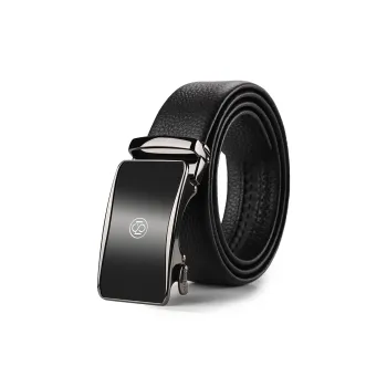 MILLIE'S Business Automatic Buckle For Young Men's Pants Top Grain Cow Leather Leather Belts Men's 3.5cm