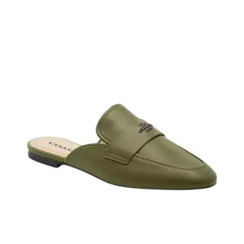 COACH Wrap-toe Slippers Women's Army Green-2