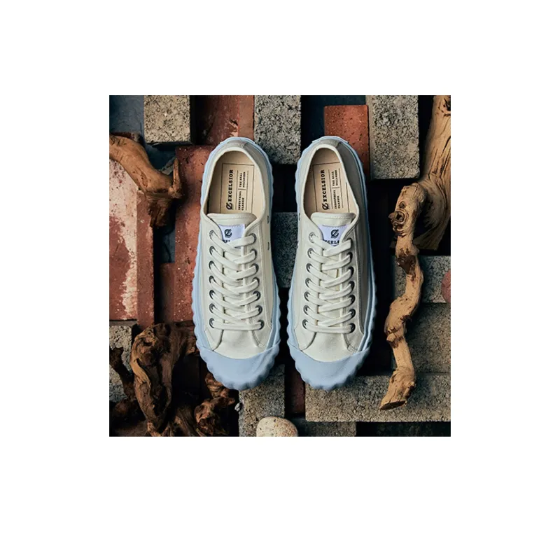 Excelsior Canvas Shoes Unisex Low Top White/Blue-5