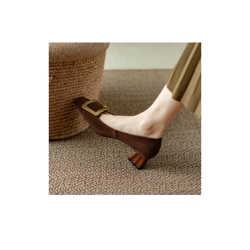 Naiyee Chunky Heel High Heels 4.5cm Women's-12