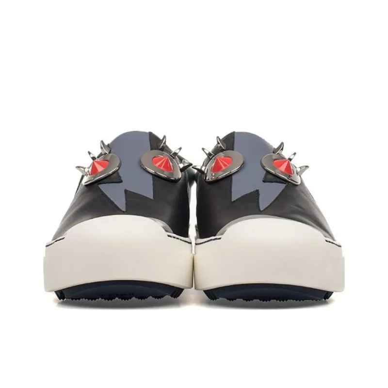 FENDI Low Top Skateboard Shoes Women's Blue Black-3