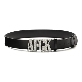 AFGK FW24 Brand Merch Rhinestone Cow Leather Belts Unisex 3cm