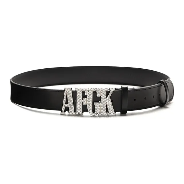 AFGK FW24 Brand Merch Rhinestone Cow Leather Belts Unisex 3cm-0