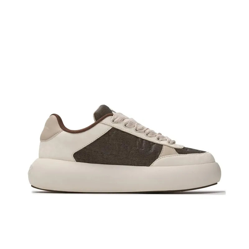 MLB New York Yankees Warm Slip Resistant Low Top Skateboard Shoes Unisex Light Brown-1