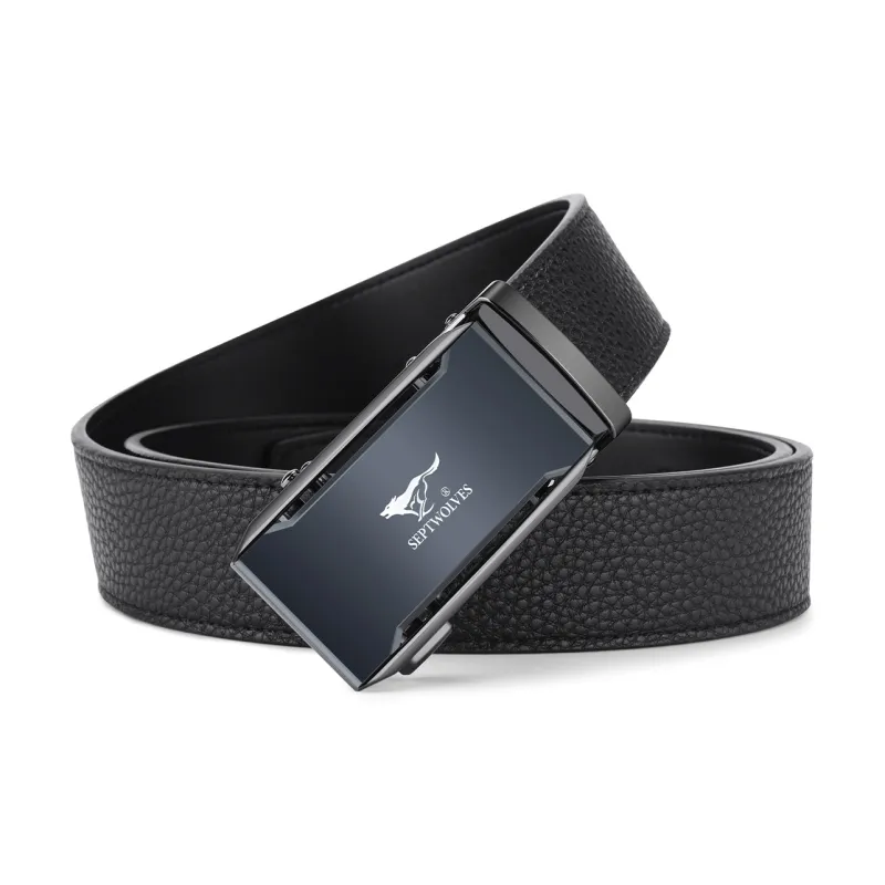 SEPTWOLVES Cow Leather Leather Belts Men's 3.5cm-2
