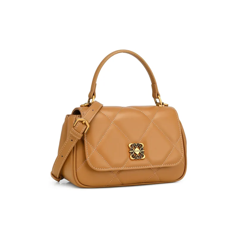 PIERRE CARDIN Top Grain Cow Leather Handbag Crossbody Bag Regular Women's Black/Yellow Brown/Beige-8