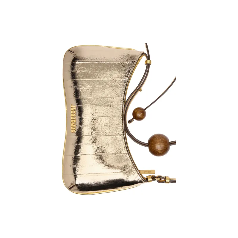 Jacquemus Blind Eel Leather Handbag Shoulder Bag Women's Gold-4