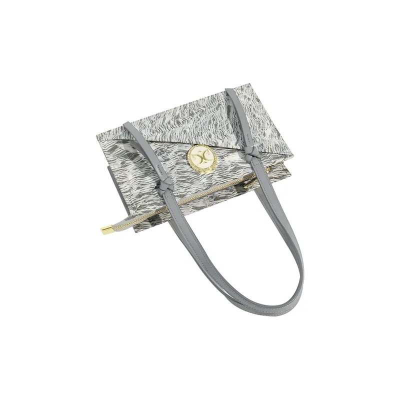 MACK JODAER Synthetic Leather Shoulder Bag Women's Gray-7