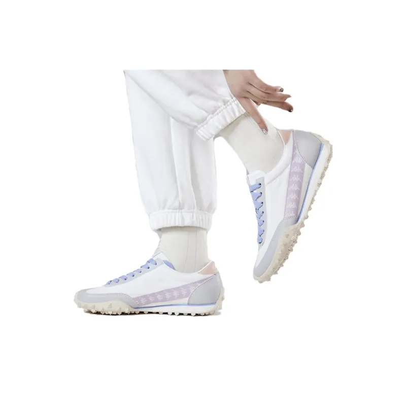 Kappa Anti Slip Wear Resistant Low Top Casual Running Shoes Women's White Gray-6
