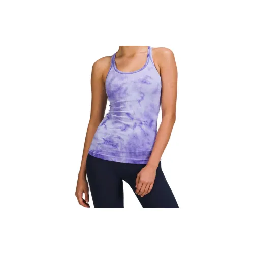 Lululemon Ebb To Street Sleeveless Sports Shirts Women's Marble Dye Indigo