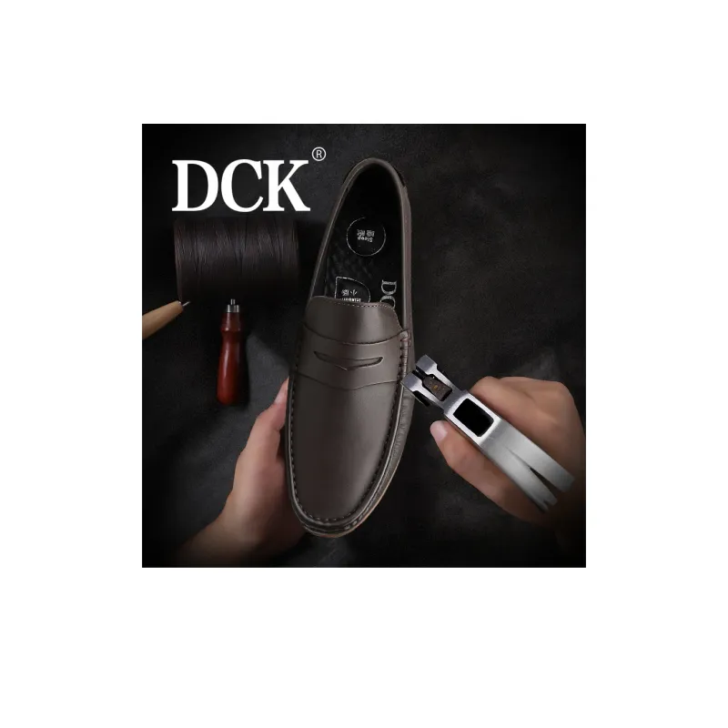 DCK Men's Casual Shoes Men Low Top Gray/Dark Brown-12
