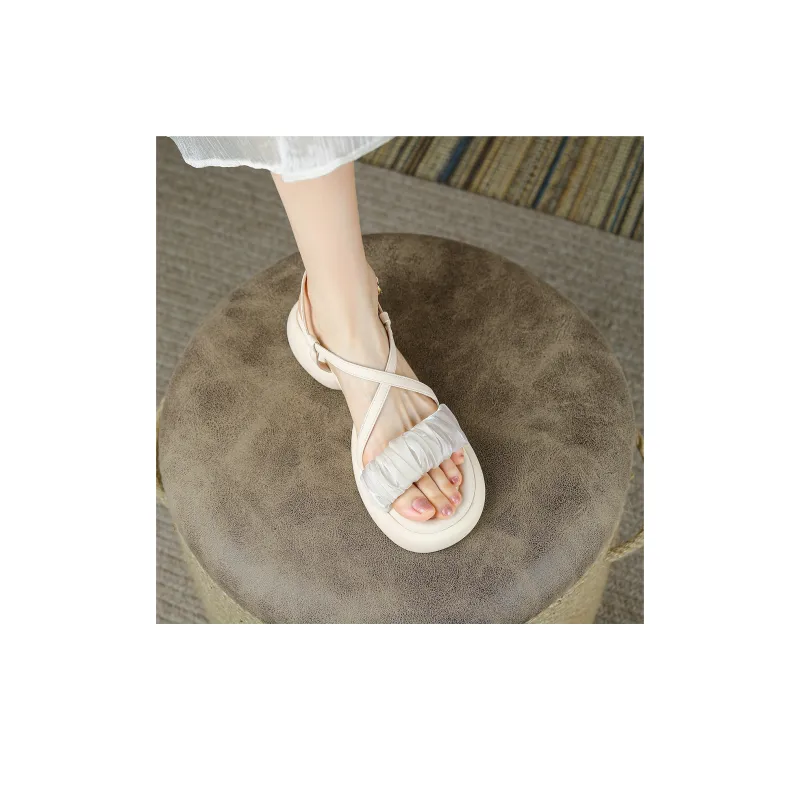 FOXER Golden Fox, French Vintage, Elegance Soft, Elegant Premium One Strap Sandals 4.5cm Women's-1