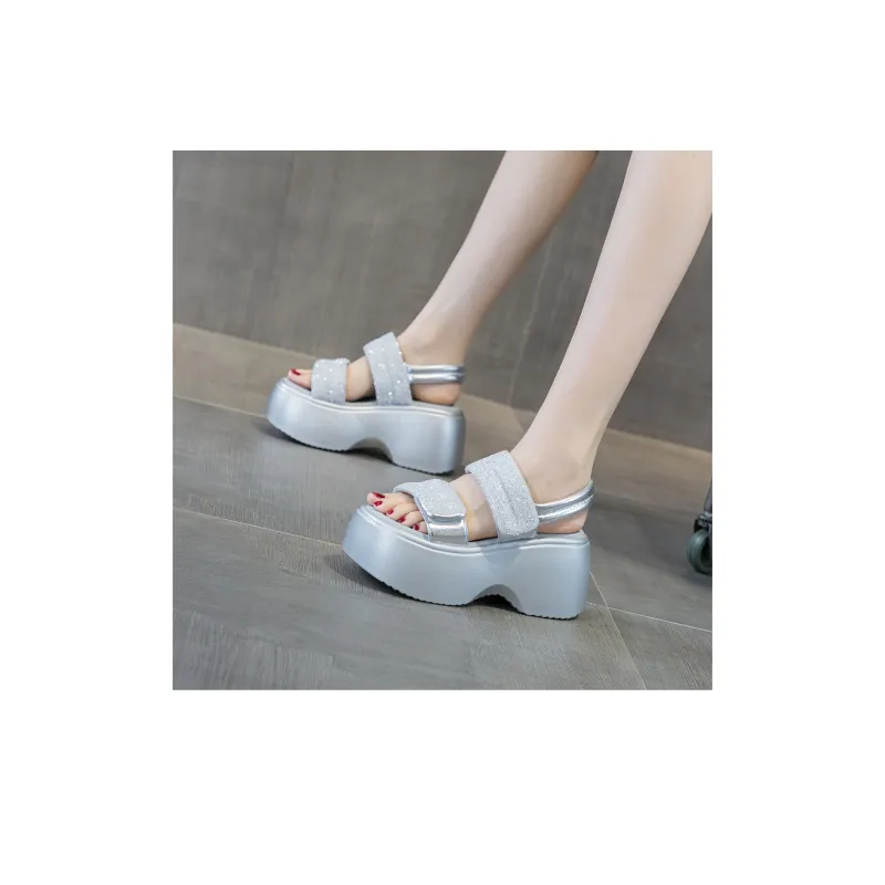 Shoe Cabinet Floral Language One Strap Sandals 8cm Women's-9