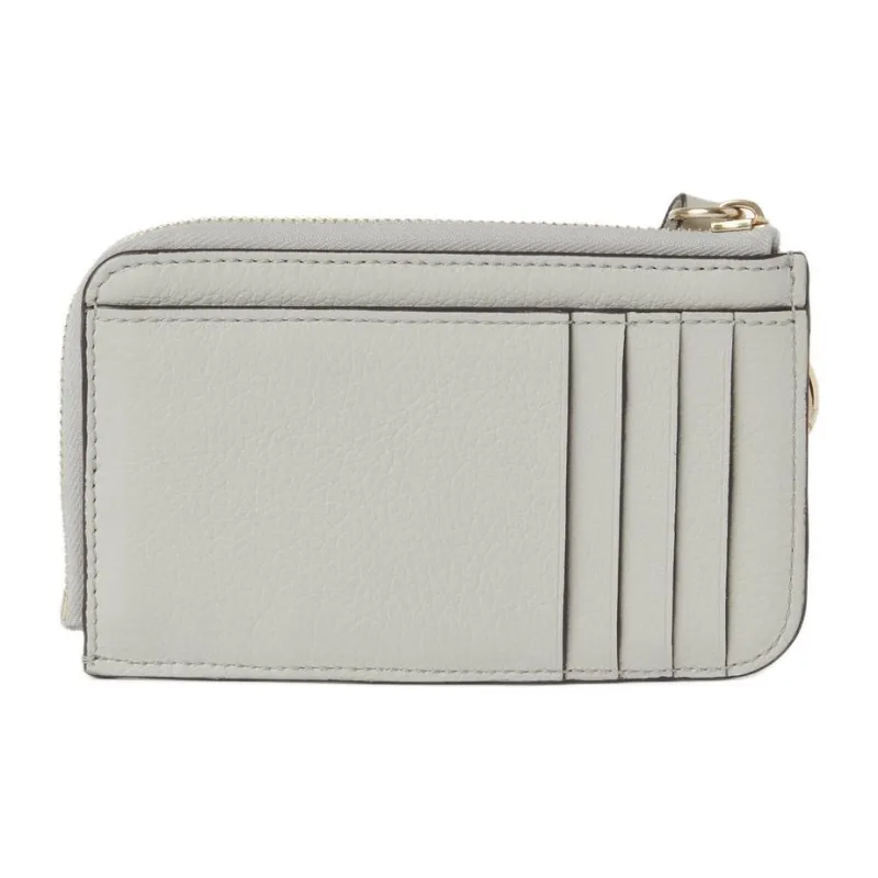 Chloe Alphabet Grained Leather Coin Purses Wallets Women's Dusty Blue-2