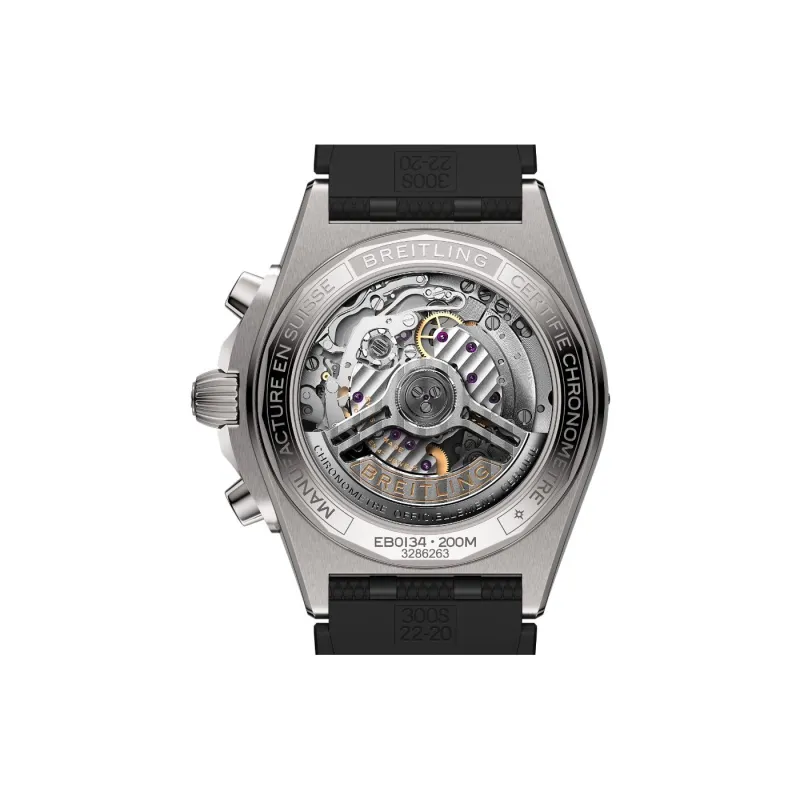 BREITLING Automatic Mechanical Movement Men's Watches Watch 42mm Gray Dial Titanium Watch Case Rubber Strap-2