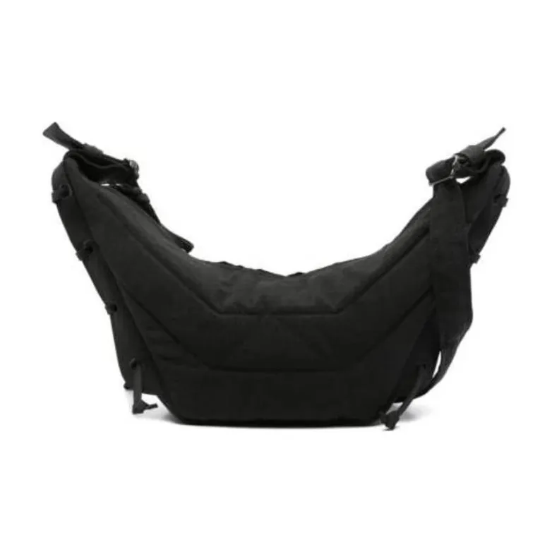 Lemaire Polyamide Croissant Bag, Handbag, Shoulder Bag, Crossbody Bag Small Size Unisex Black-1