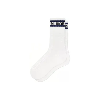 DIOR SS23 Mid Calf Socks Women's 1 Pack White