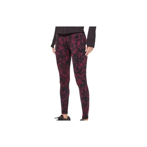 Lululemon Wunder Under Sports Pants Women's Red/Black Jacquard