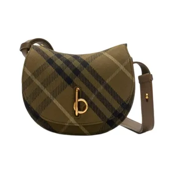 Burberry Rocking Horse Cotton Saddle Bag Handbag, Shoulder Bag Women's Gully Color