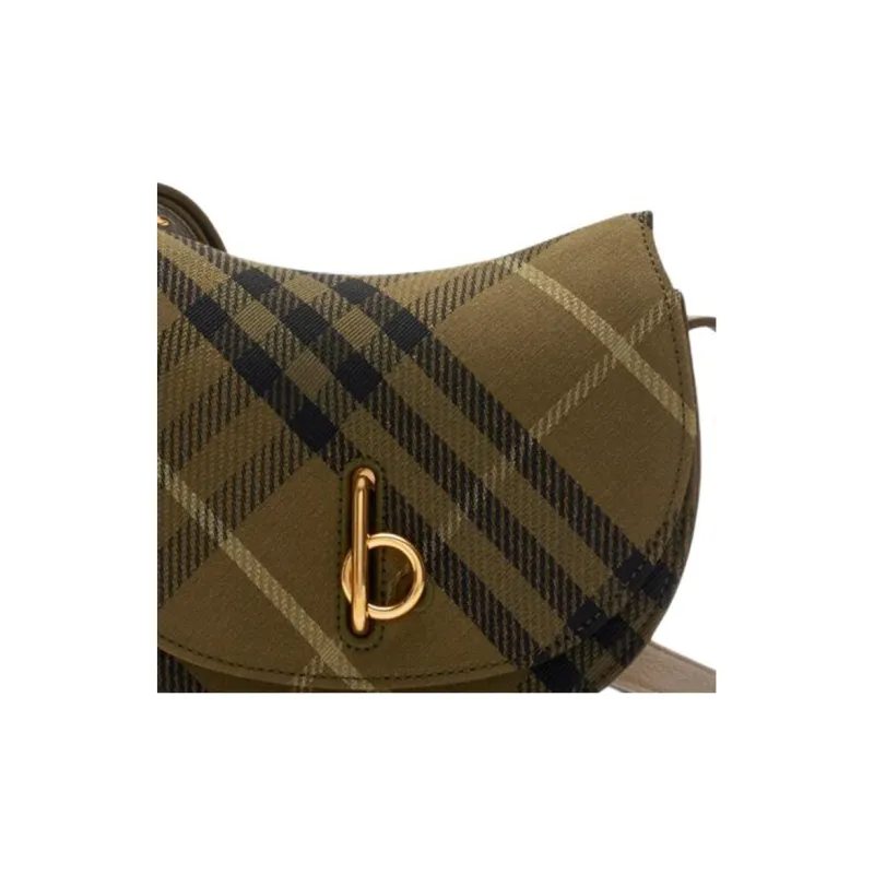 Burberry Rocking Horse Cotton Saddle Bag Handbag, Shoulder Bag Women's Valley Color-3